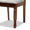 Baxton Studio Mirna Modern and Contemporary Grey Fabric and Walnut Brown Finished Wood 5-Piece Dining Set 174-9883-8959-Zoro - alternate 3